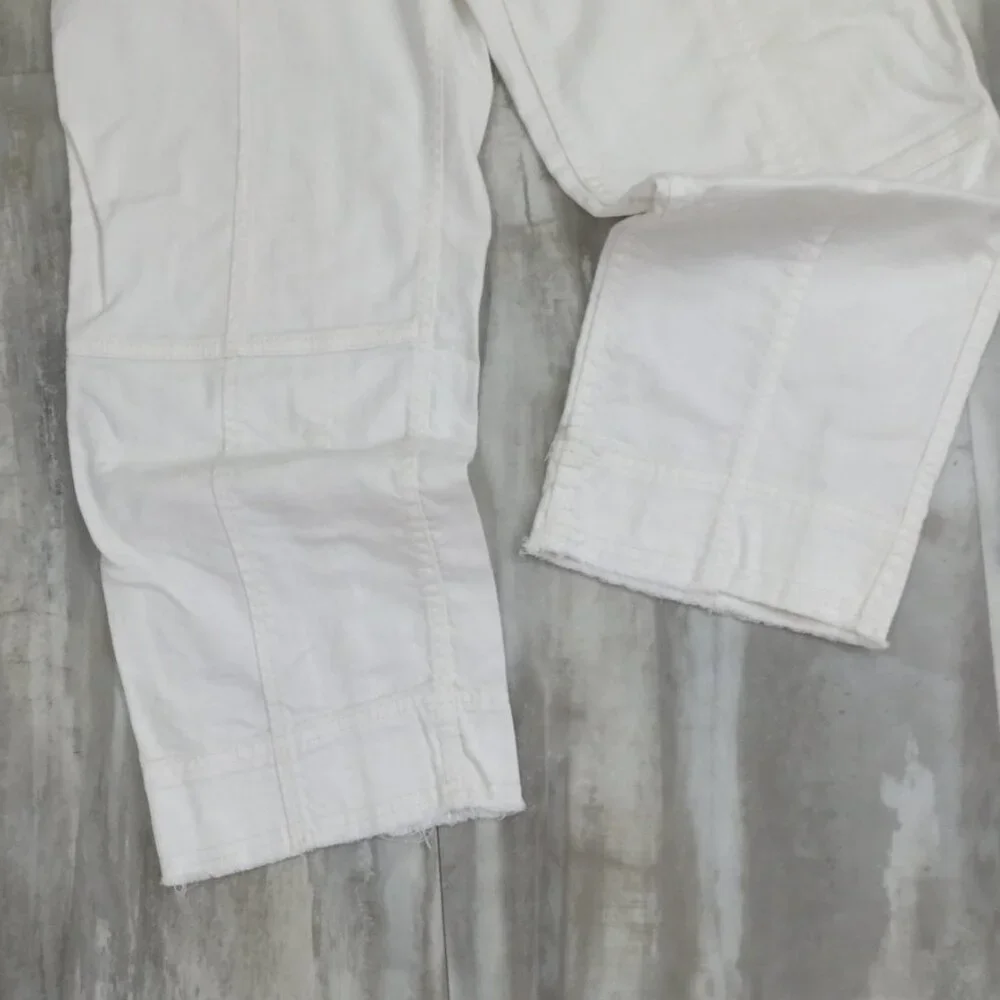 by Anthropologie Relaxed Utility White Pant 27 - Picture 4 of 9